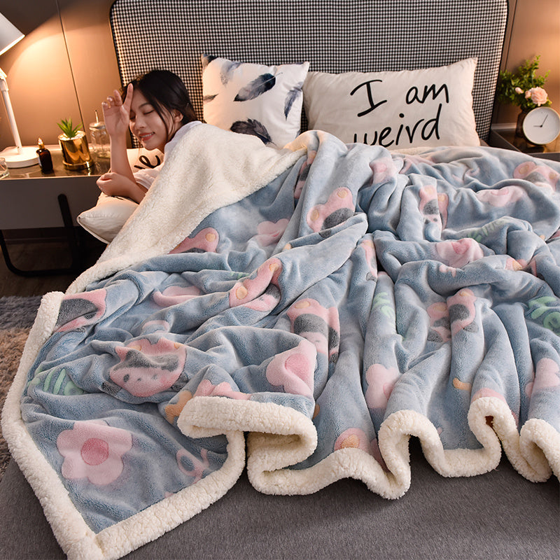 Warm Winter Double Blanket Thick Quilt