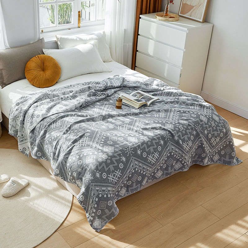 Terry Quilted Simple Quilt Double Thin