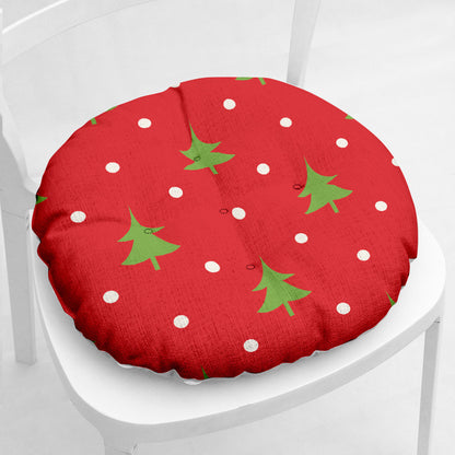 Cotton-filled Thickened Cotton And Linen Printing Chair Cushion