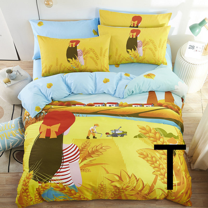 Home Textile Cute Cartoon Children Bed Sheet Bed Sheet Quilt Cover Bedding