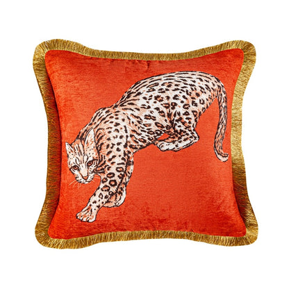 Fashion Leopard Sofa Waist Cushion Tide Brand Pillowcase