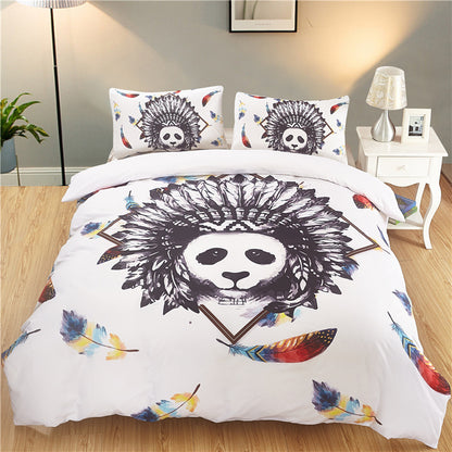 Three-piece digital printing duvet cover