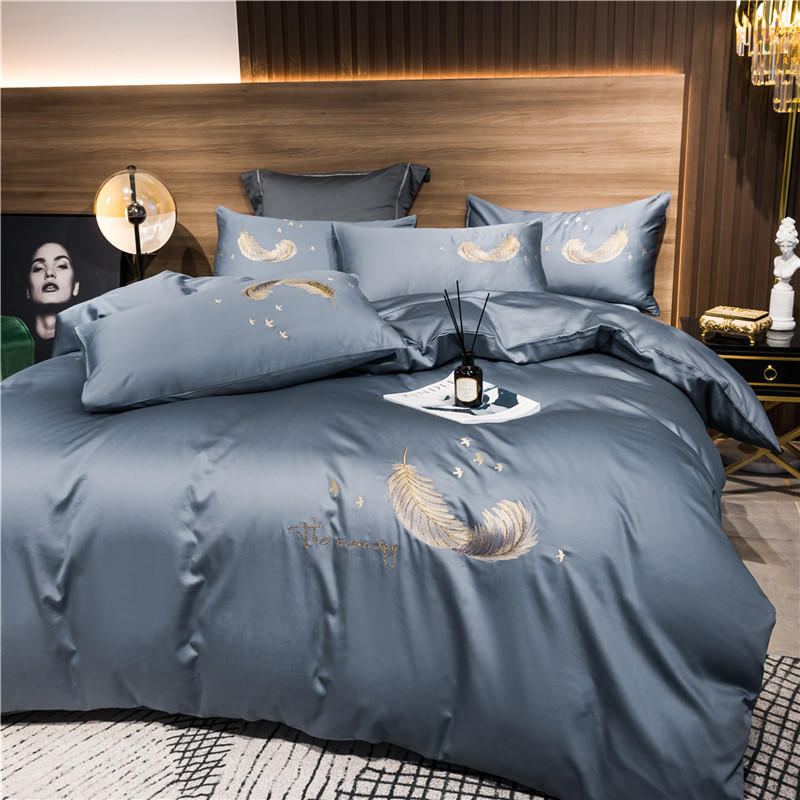 Four-piece cotton embroidery bed