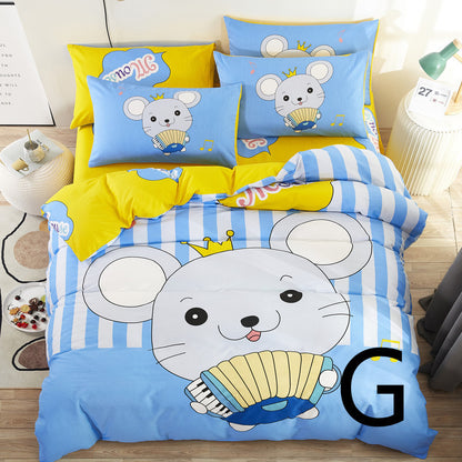 Home Textile Cute Cartoon Children Bed Sheet Bed Sheet Quilt Cover Bedding