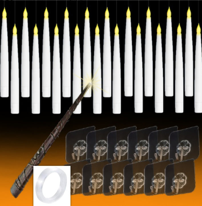 20LED Floating Candles With Candle Sticks