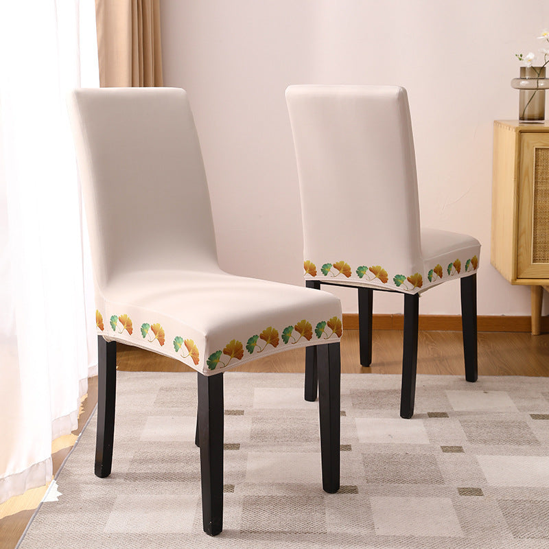 Housse de chaise élastique pour coussin de salle à manger, brodée et exquise