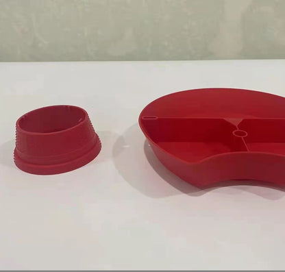 Plateau à repas monobloc portable avec compartiment extérieur