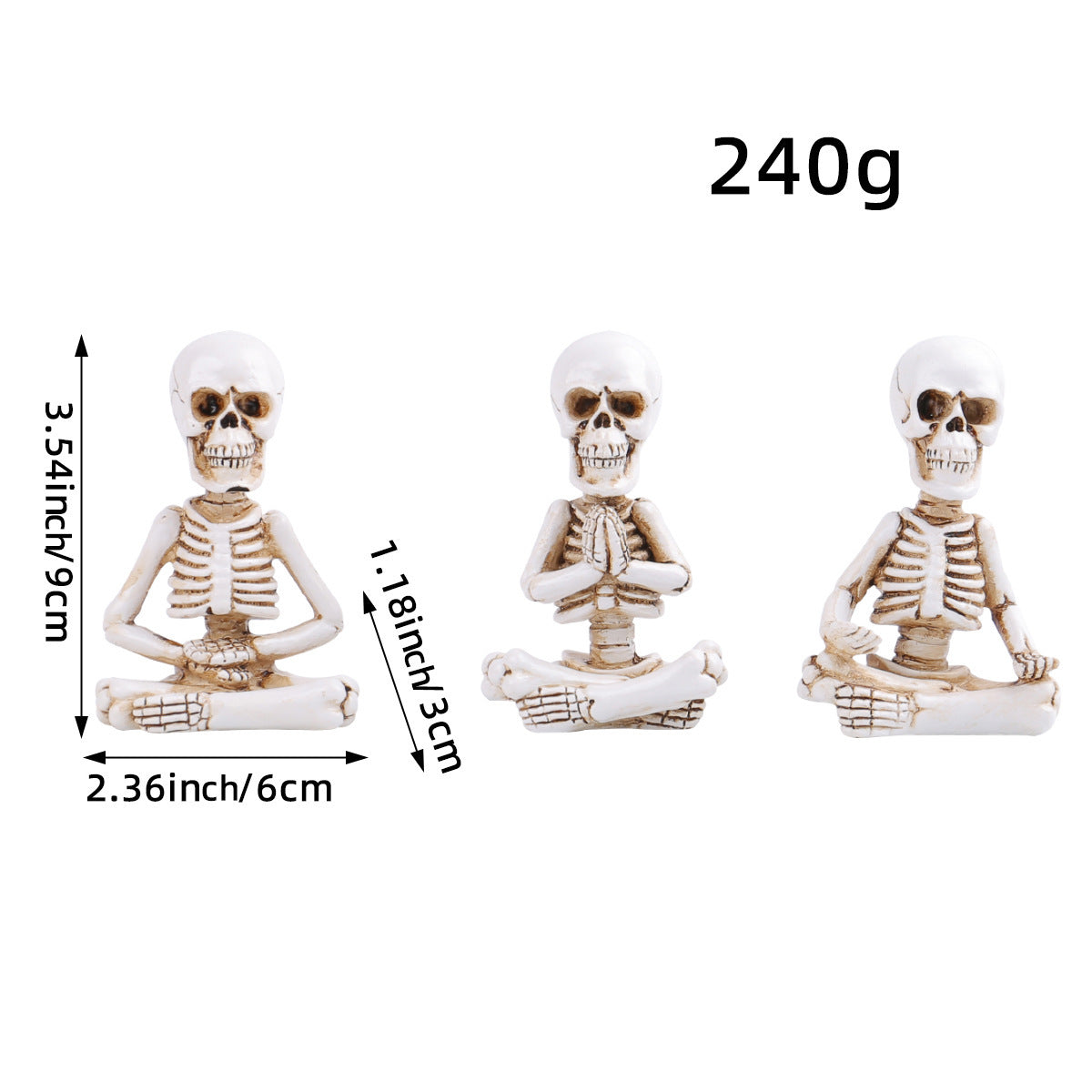 Desktop Meditation Skull Decoration Halloween Home