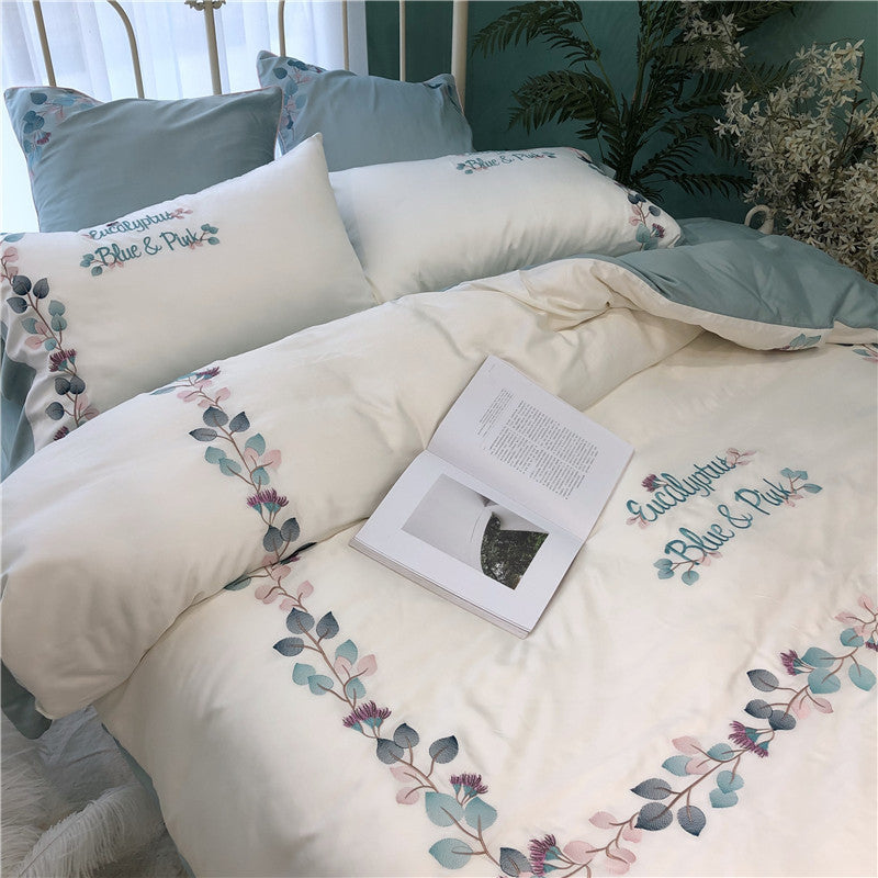 Silky Soft Embroidered Quilt Bedding