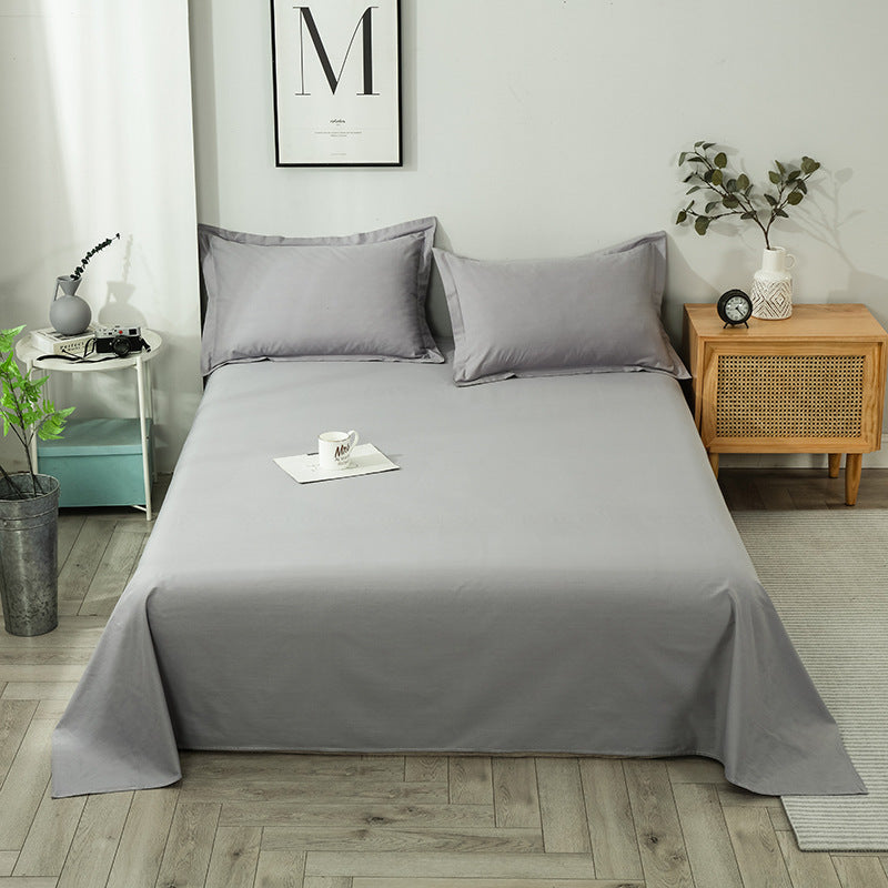 Solid Color Sanding Washed Cotton Single Piece Is Pure Student Dormitory Single Bed Sheet