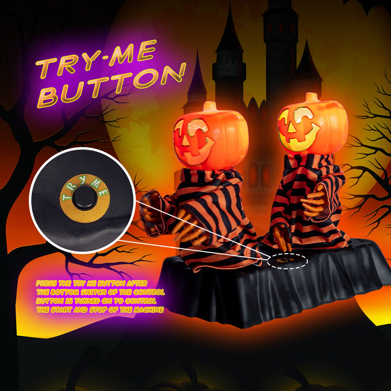 Halloween Electric Double Group Pumpkin Skull Dancing Toy