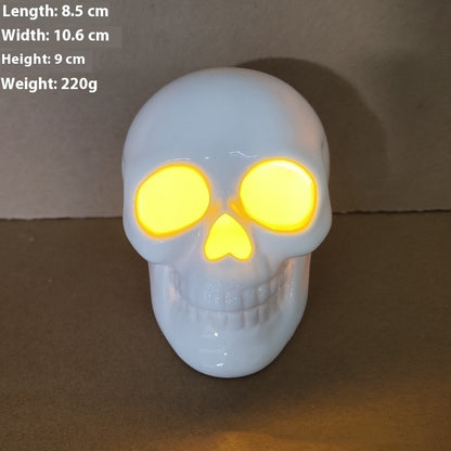 Halloween Pumpkin Lamp Ceramic Luminous Skull Decoration