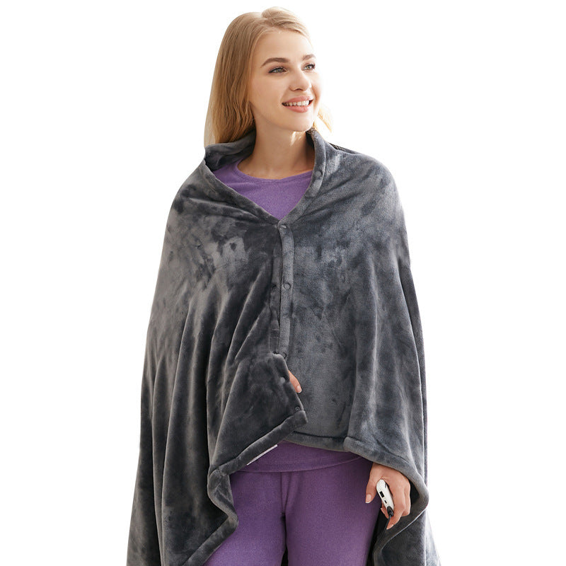 Plush Heating Blanket Office Nap Blanket Heating Shawl