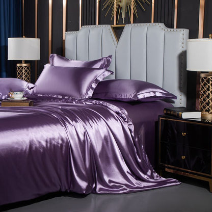 Washed Silk Bed Sheet Four-piece Bedding Set