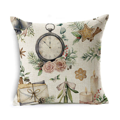 Christmas Gift Wreath Linen Hugging Pillowcase