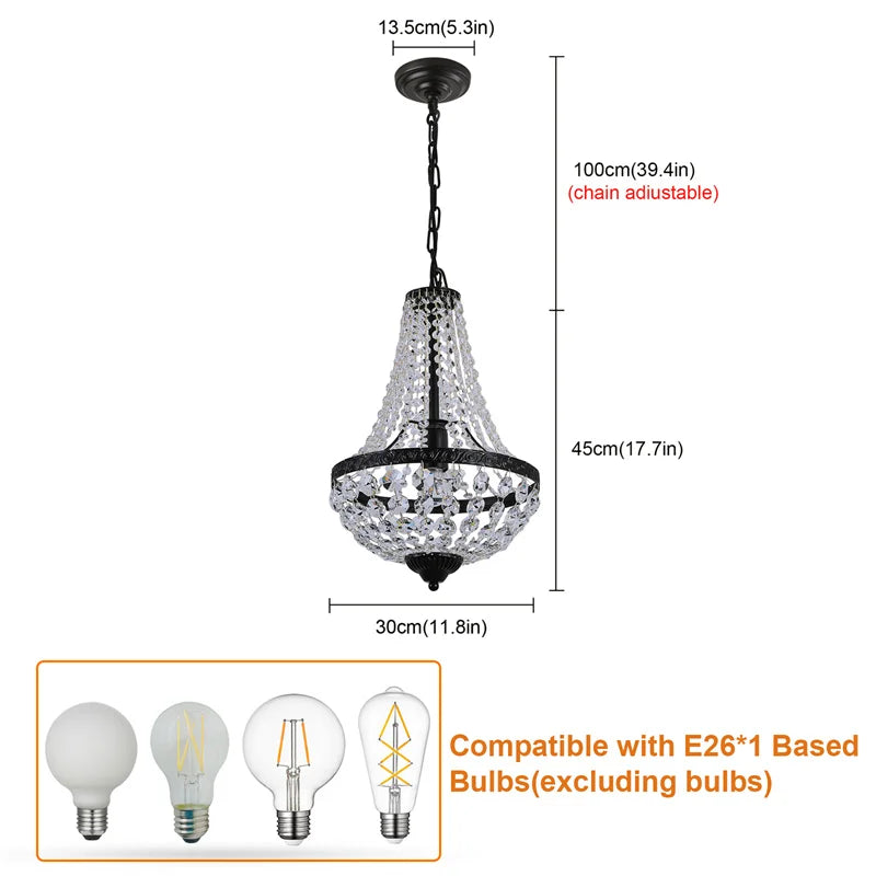 Modern Crystal Pendant Light Ceiling Lamp Luxury Chandelier Nordic Decor Led  Living Dining Room Hotel Lustre Hanging Fixture