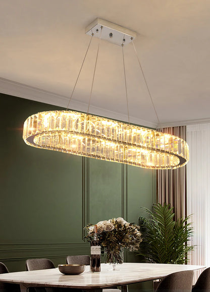 Lustre suspendu moderne à LED en cristal de grande taille, lampe suspendue à LED de luxe pour chambre à coucher, luminaires d'éclairage pour la maison, décoration de la maison