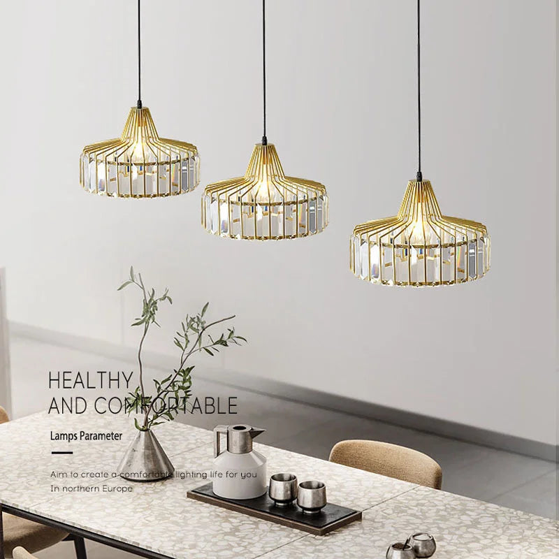 K9 Crystal Pendant Ceiling Lamp Modern Chandelier Living Room Nordic House Hanging Light Fixture Hotel Loby Hall Decor Led Lumin