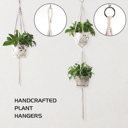 Handmade Macrame Plant Hanger Plant Hanger Flower Pot Planter Hanger Wall Decor Courtyard Garden Hanging Planter Hanging Basket