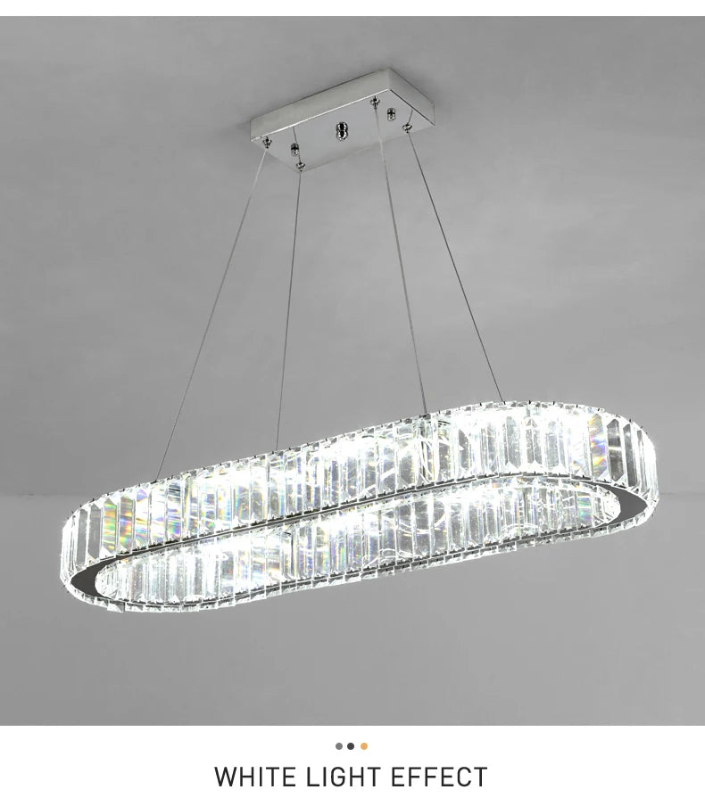 Lustre suspendu moderne à LED en cristal de grande taille, lampe suspendue à LED de luxe pour chambre à coucher, luminaires d'éclairage pour la maison, décoration de la maison