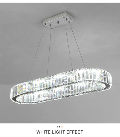 Lustre suspendu moderne à LED en cristal de grande taille, lampe suspendue à LED de luxe pour chambre à coucher, luminaires d'éclairage pour la maison, décoration de la maison