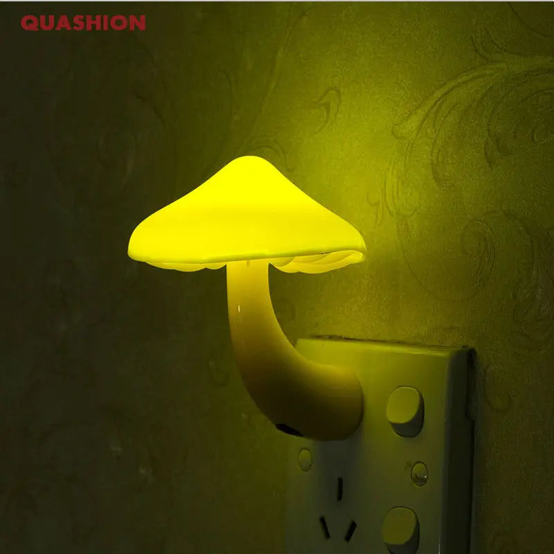 Lampe LED à prise UE/US avec capteur de lumière et prise murale en forme de champignon pour chambre à coucher, décoration de la maison