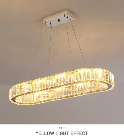 Lustre suspendu moderne à LED en cristal de grande taille, lampe suspendue à LED de luxe pour chambre à coucher, luminaires d'éclairage pour la maison, décoration de la maison