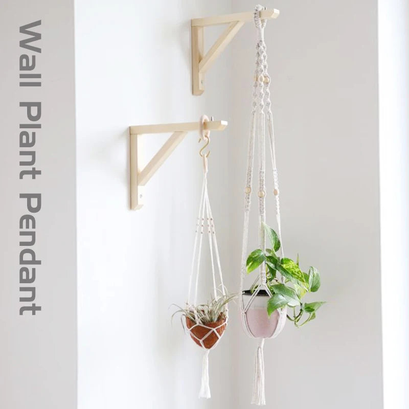 Handmade Macrame Plant Hanger Plant Hanger Flower Pot Planter Hanger Wall Decor Courtyard Garden Hanging Planter Hanging Basket