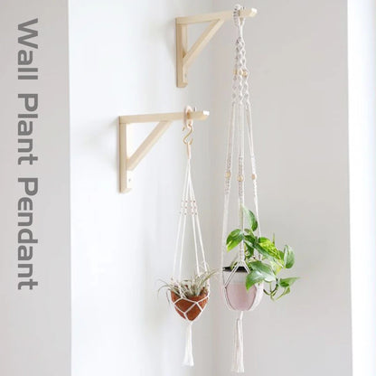 Handmade Macrame Plant Hanger Plant Hanger Flower Pot Planter Hanger Wall Decor Courtyard Garden Hanging Planter Hanging Basket