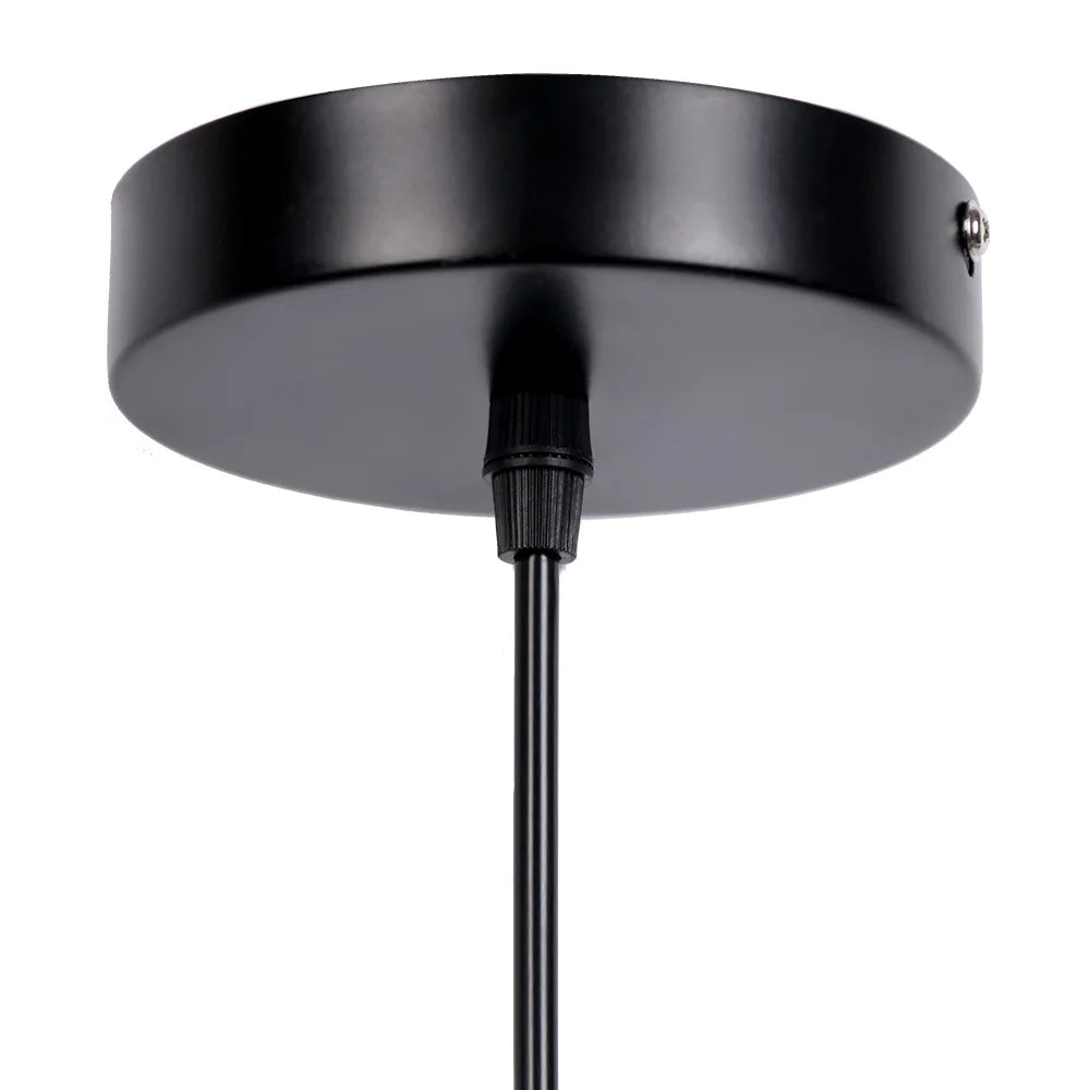 Lampe suspendue rétro en fer forgé pour grenier, petite lampe parapluie noire E27, éclairage d'intérieur pour chambre à coucher, cuisine, salle à manger, salon, allée