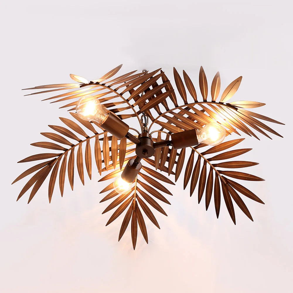 Modern Boho coconut tree leaf chandelier E27 Loft creative hanging lamp for living room bedroom restaurant apartment lobby hotel