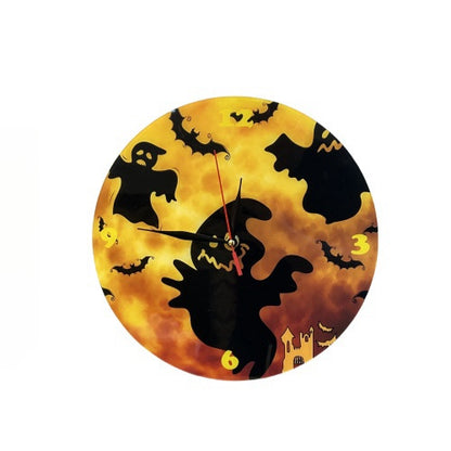 Reloj silencioso con temática de Halloween para sala de estar y hogar