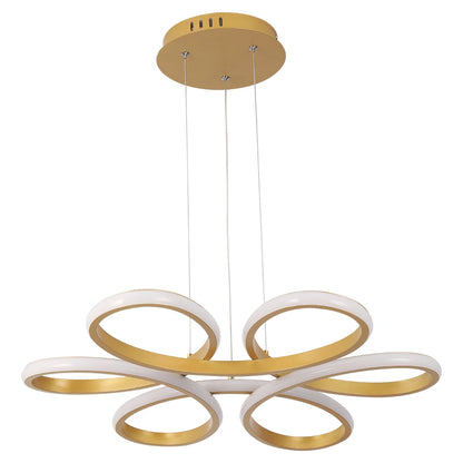 Modern Acrylic Pendant Light Gold Flower Led Ceiling Lamp Living Dining Room Nordic Chandelier Aisle Decor Balcony Hang Fixture