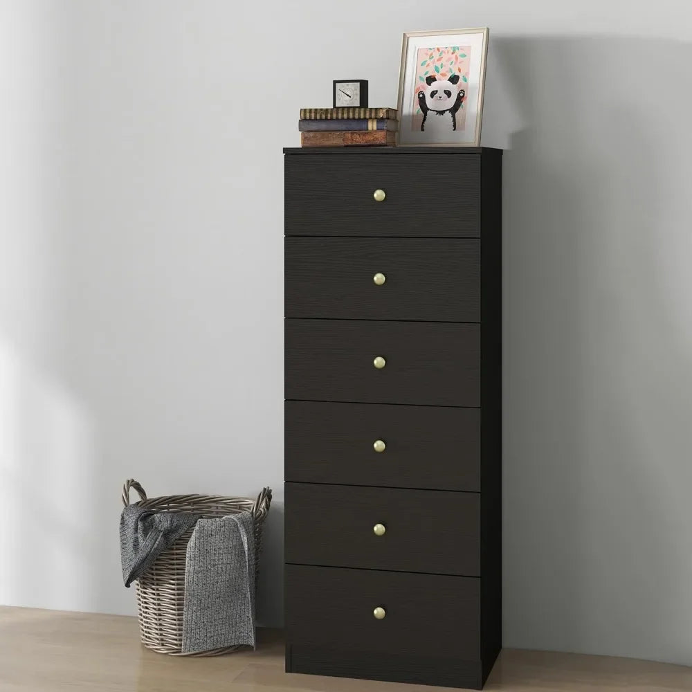 Chest of Drawers in the Bedroom Furniture Modern 6 Drawer Vertical Dresser Toilet Furniture Makeup Table Entryway (White) Office