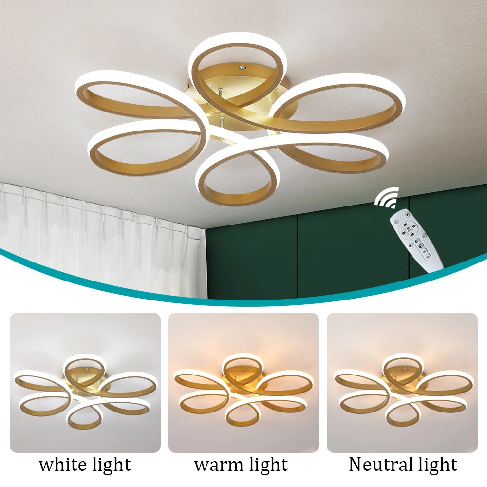 Nordic Acrylic Pendant Light Modern Twisted Led Ceiling Lamp Chandelier Kitchen Dining Room Aisle Decor Hanging Fixture Lumina