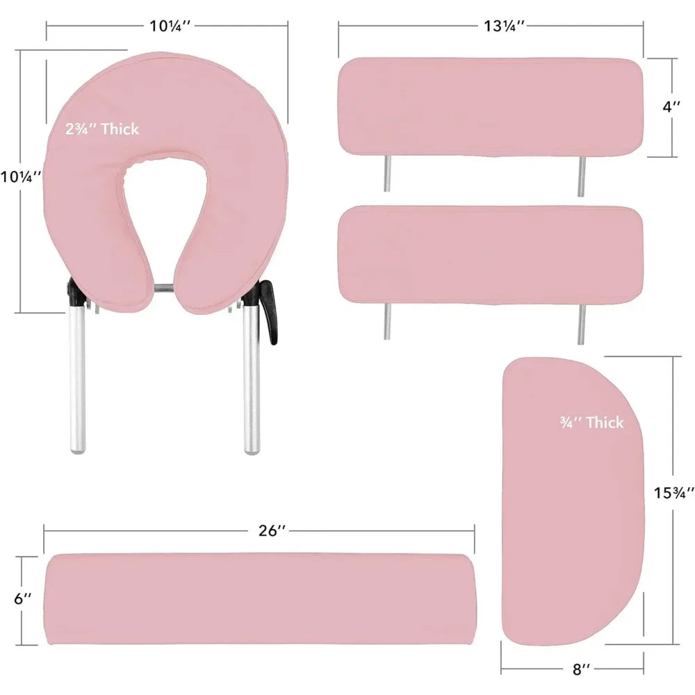 Mesa de masajes Cama de masajes Cama de SPA Mesa de masajes de altura ajustable Cama de salón portátil ancha Mochila de lujo con esponja Mesa de Reiki