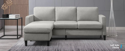 Sofa with storage ottoman 78" wide convertible combination L-shaped sofa, sofa with double chaise longue