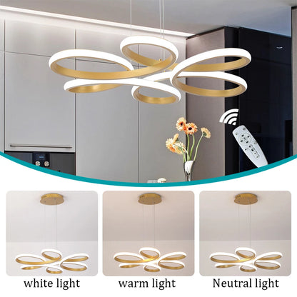 Nordic Acrylic Pendant Light Modern Twisted Led Ceiling Lamp Chandelier Kitchen Dining Room Aisle Decor Hanging Fixture Lumina