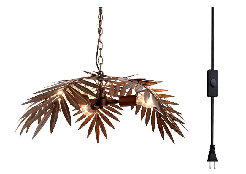 Modern Boho coconut tree leaf chandelier E27 Loft creative hanging lamp for living room bedroom restaurant apartment lobby hotel