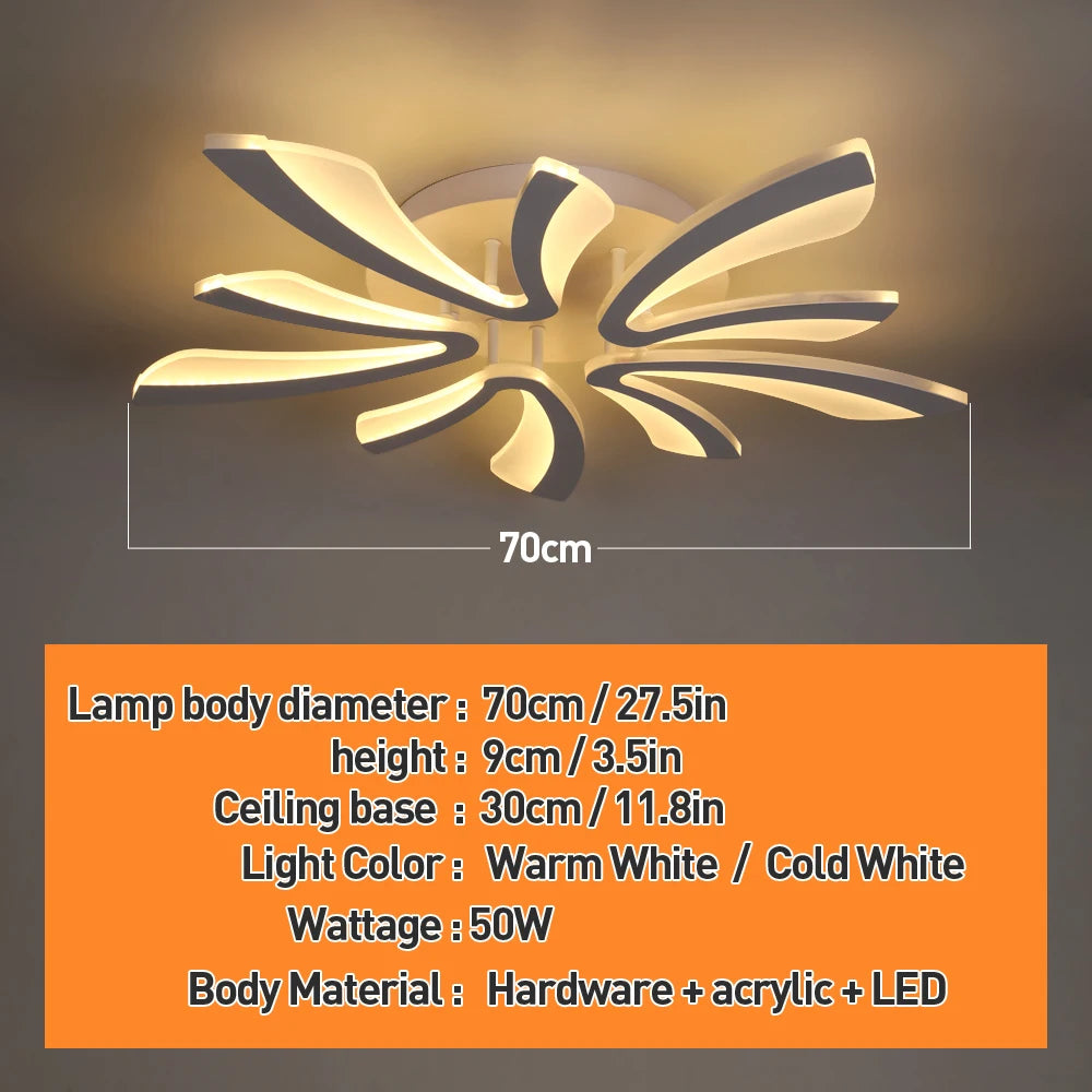 Modern Acrylic Led Ceiling Chandelier Lamps Lustre iluminação Light  For Living Room Bedroom Kitchen Pendant Lights Fixtures New