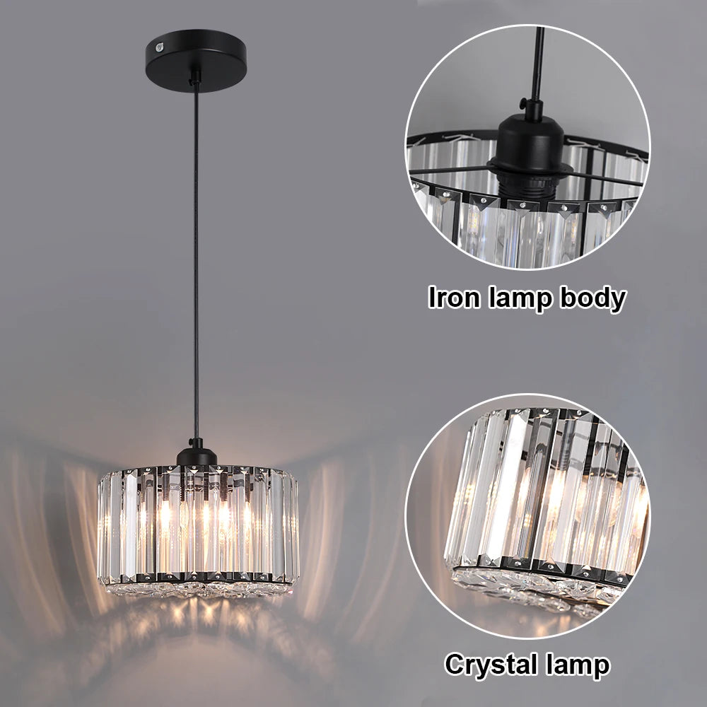 Lampe suspendue à LED en verre, lampe de plafond moderne réglable pour salon, salle à manger, allée nordique, décoration de balcon, couloir, luminaire suspendu