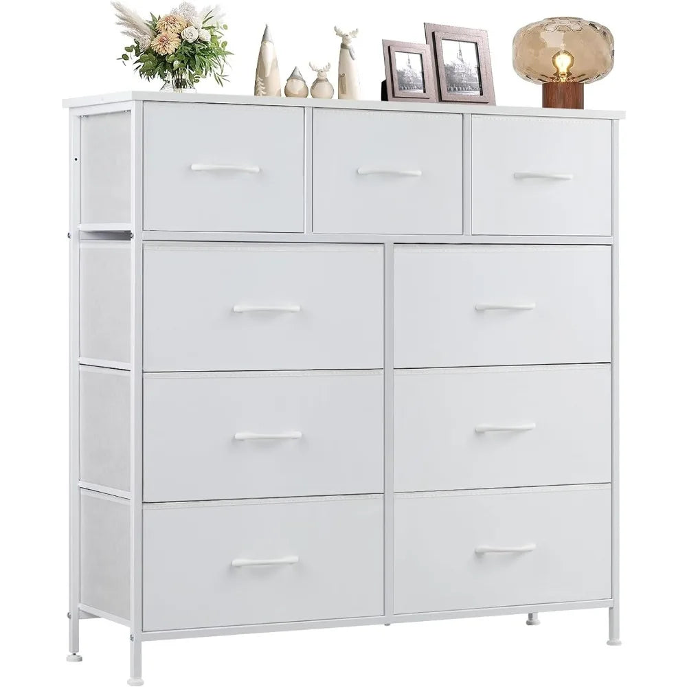 Dresser with 9 Drawers, Storage Unit Organizer Chest for Clothes, Tall Dressers & Chests of Drawers for Bedroom, Hallway