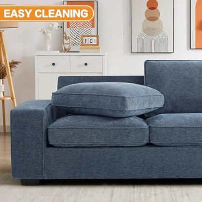 Modern Chenille Loveseat Sofa Set Comfy Living Room Couch 2 Seater Seat Deep Seat Sofa