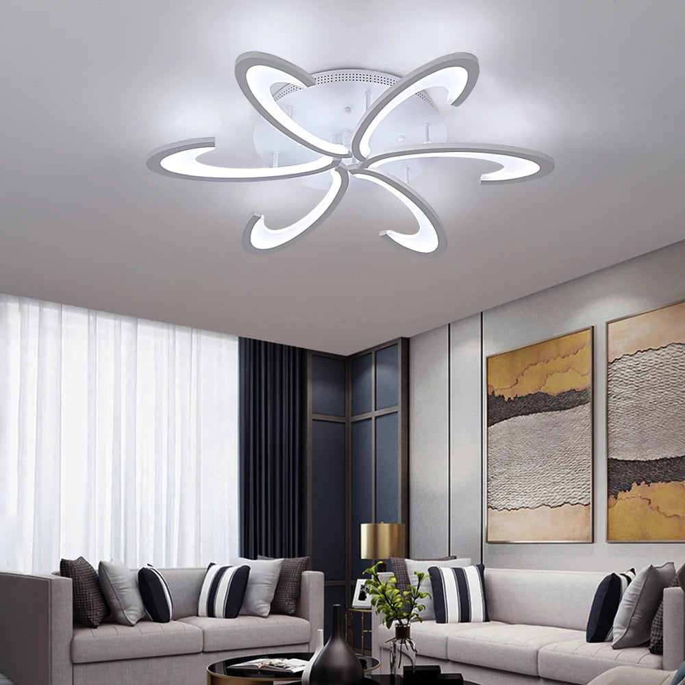 Plafonnier LED moderne en acrylique, éclairage d'intérieur, luminaire décoratif de plafond, idéal pour un salon, une chambre à coucher ou une cuisine