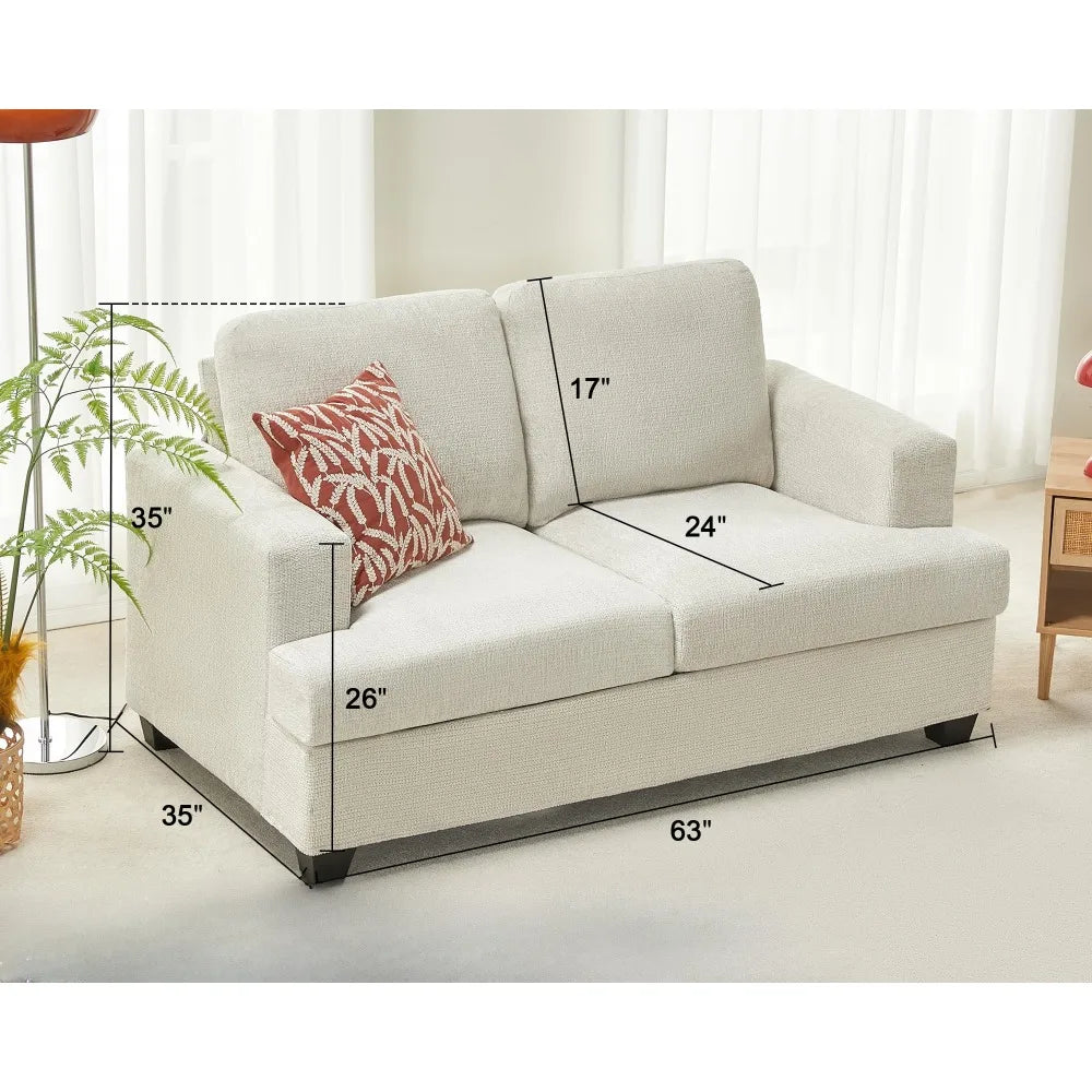 2024 New Comfy Sofa Couch with Extra Deep Seats, Modern Sofa- Loveseat, Couch for Living Room Apartment Lounge