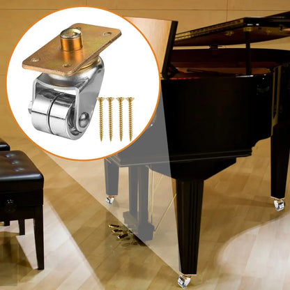 Ruedas para piano vertical Ruedas para muebles de metal resistentes a la oxidación Ruedas para muebles seguras y duraderas Accesorios para piano para estanterías