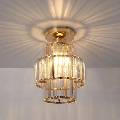 Gold Pendant Light Crystal Led Modern Chandelier Ceiling Lamp Living Dining Room Luminaire Kitchen Island Home Appliance Fixture