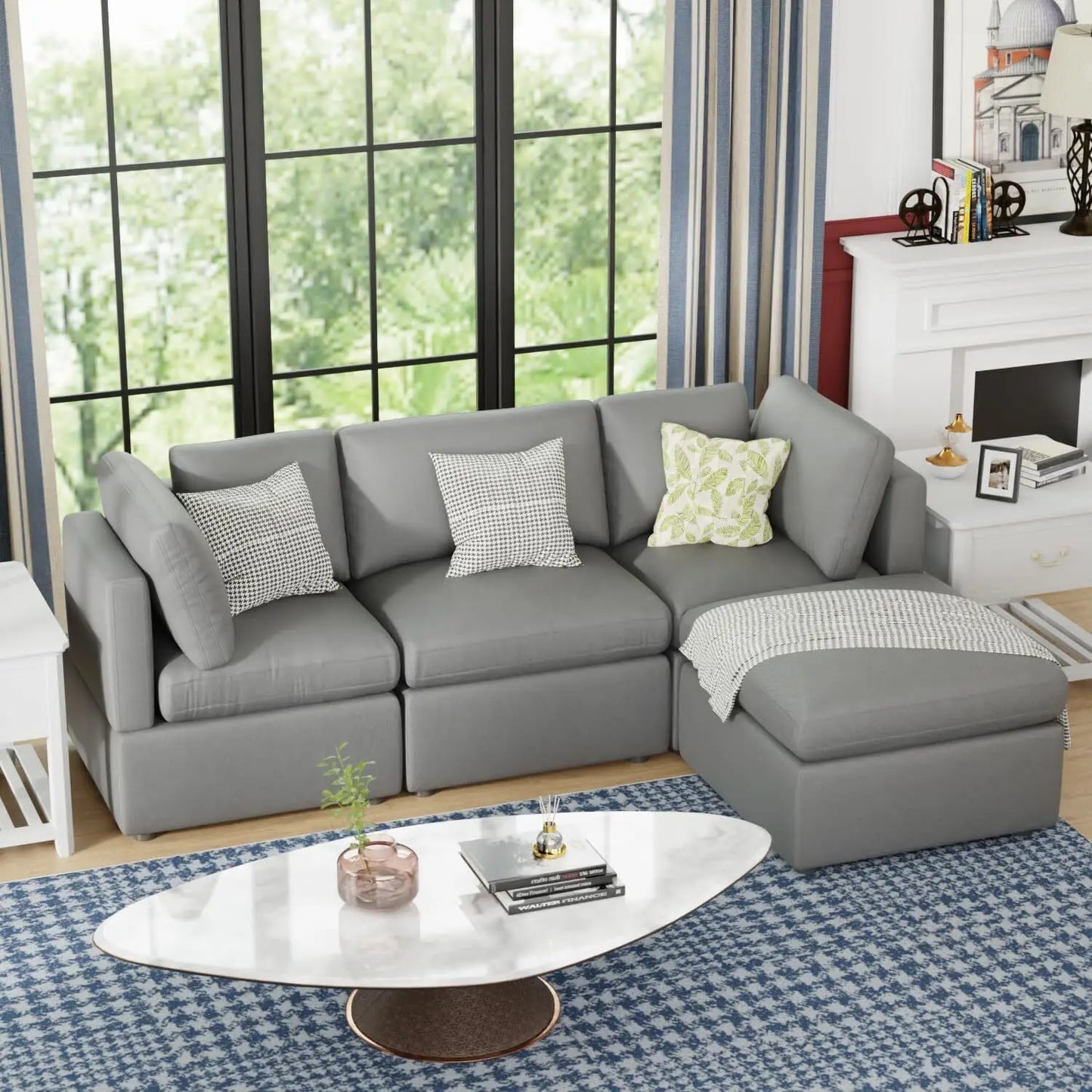 Sofa Couch Convertible Sofa Modular Sectional Sofa Couch for Living Room 3-Seat