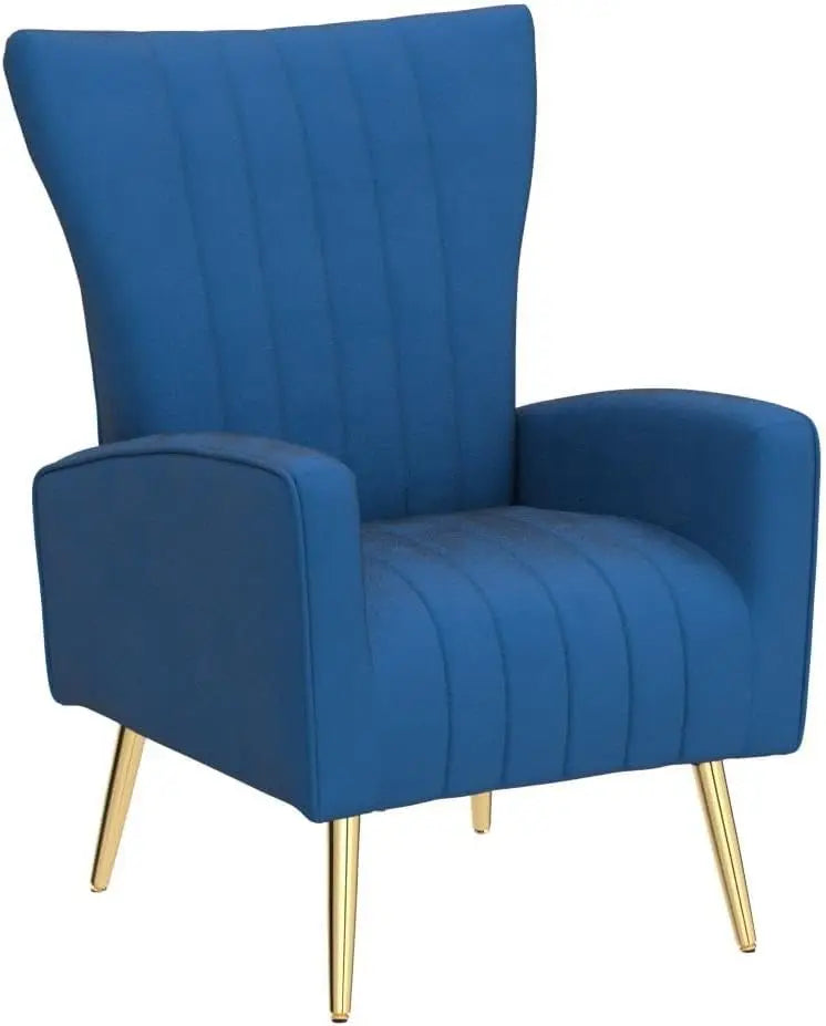 Velvet Accent Chairs Set of 2, Fabric Upholstered Accent Chair for Living Room, Wing Back Mid Century Modern Arm Chair