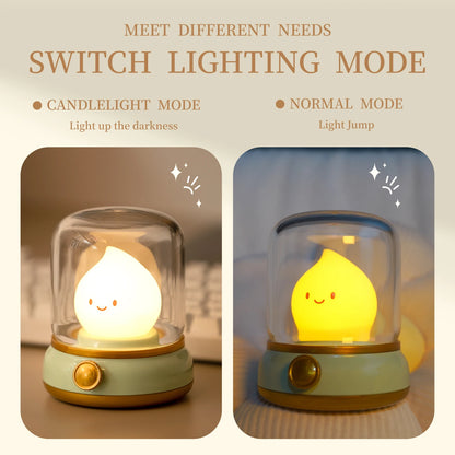 BANDIAN Mini Desktop LED Cute Night Lamp Creative USB Rechargeable Portable Cartoon Table Lamp For Bar Home Decor Hotel Bedroom